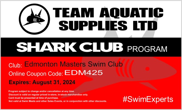 Edmonton Masters Swim Club Shark Card 2024